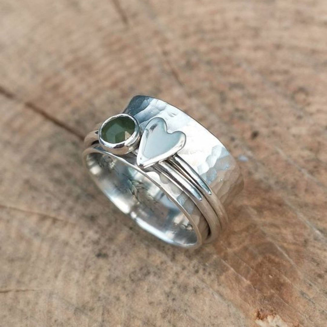 Vintage silber herz ring