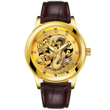 Omar - Ultraflache Goldene Drachen Uhr