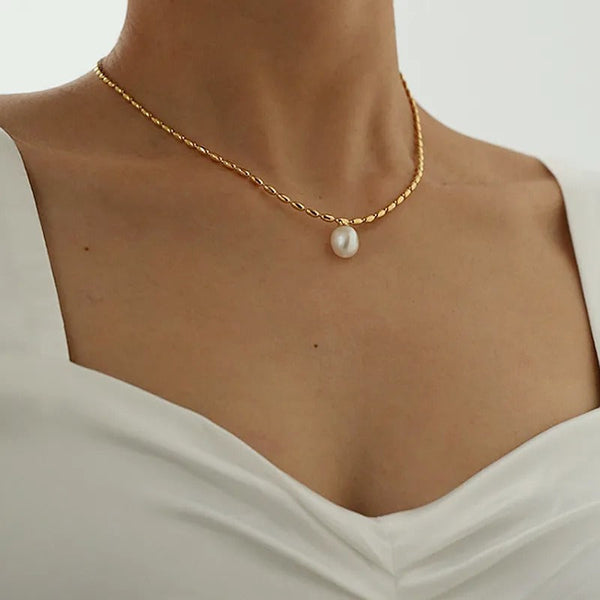 Olynn - Perlen Choker Halskette