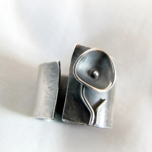 Vintage-ring in dunklem silber