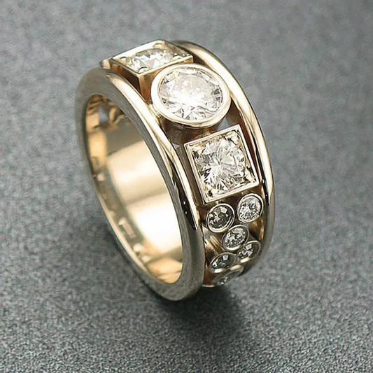 Vintage gold zirkonia ring