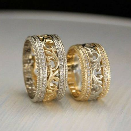 Goldener vintage-paar-ring