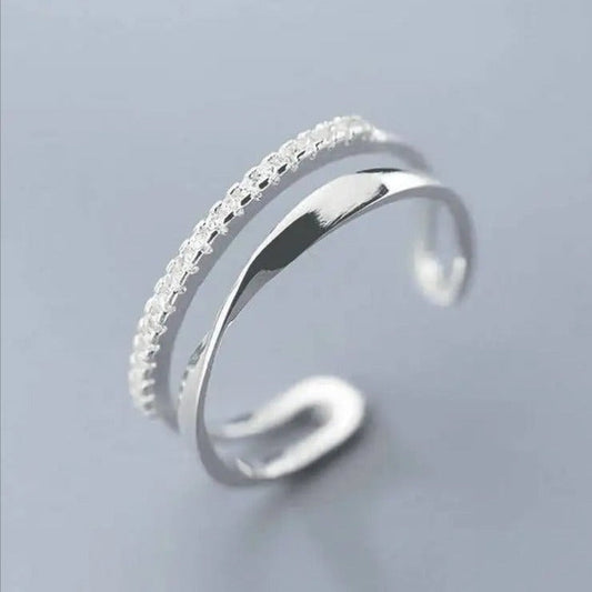 Idalia - Elegante CZ-Ringe in Doppellinie