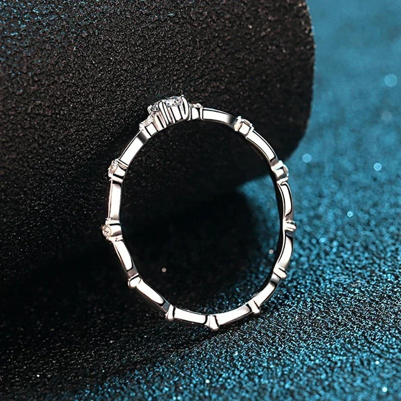 Harper - Silber Moissanit Ring