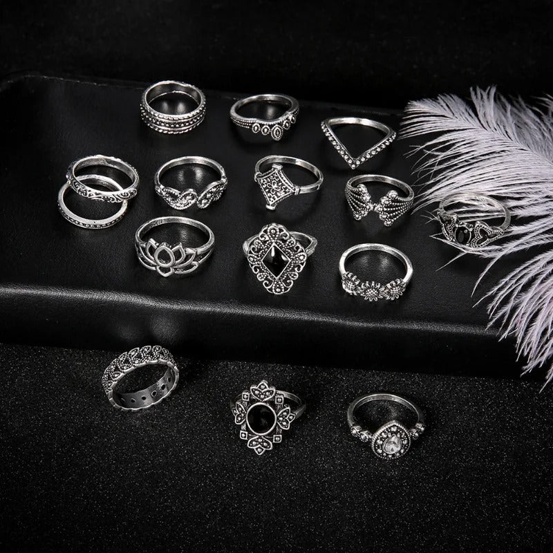 Thea - Verzaubertes böhmisches Ring-Set