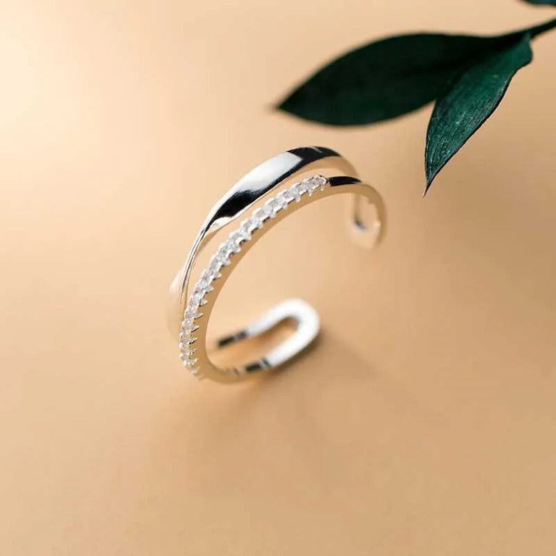 Idalia - Elegante CZ-Ringe in Doppellinie