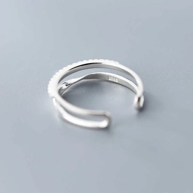 Idalia - Elegante CZ-Ringe in Doppellinie