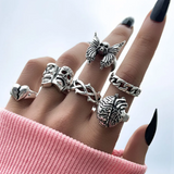 Logan - Gothic Rebellen Ring-Set