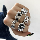 Logan - Gothic Rebellen Ring-Set