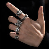 Logan - Gothic Rebellen Ring-Set