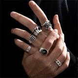 Logan - Gothic Rebellen Ring-Set