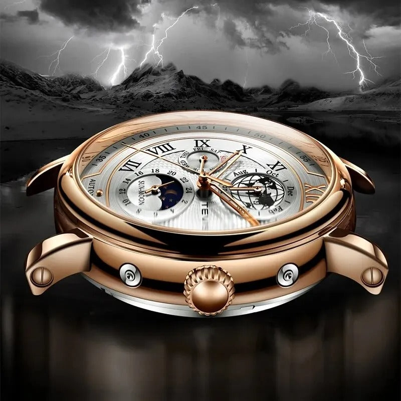 Alden - Luxury Leather Mondphasenuhr