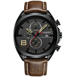 James - Luxe Six-Pin-Uhr mit Lederarmband